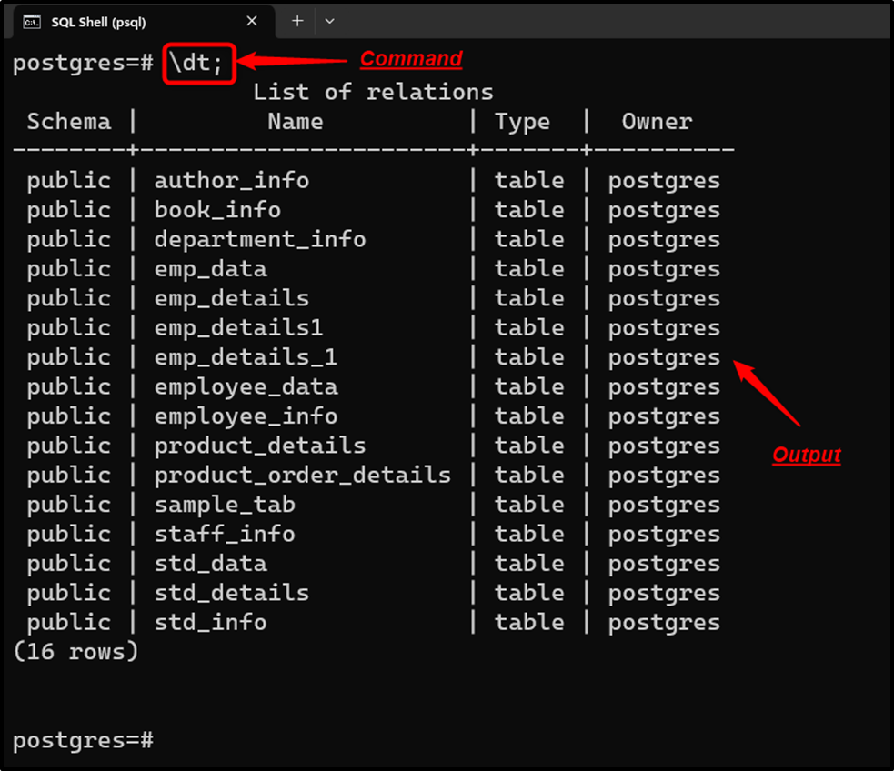 PostgreSQL Basic Psql Commands CommandPrompt Inc 