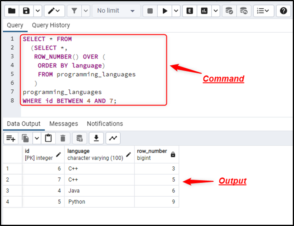 PostgreSQL ROW NUMBER Function With Examples CommandPrompt Inc