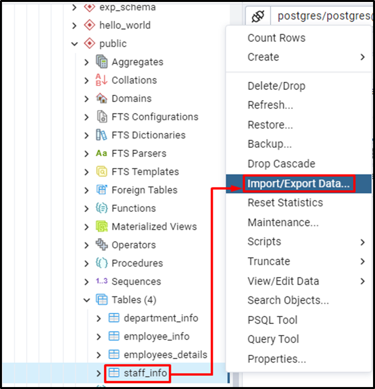 Import, Export, and Backup Data