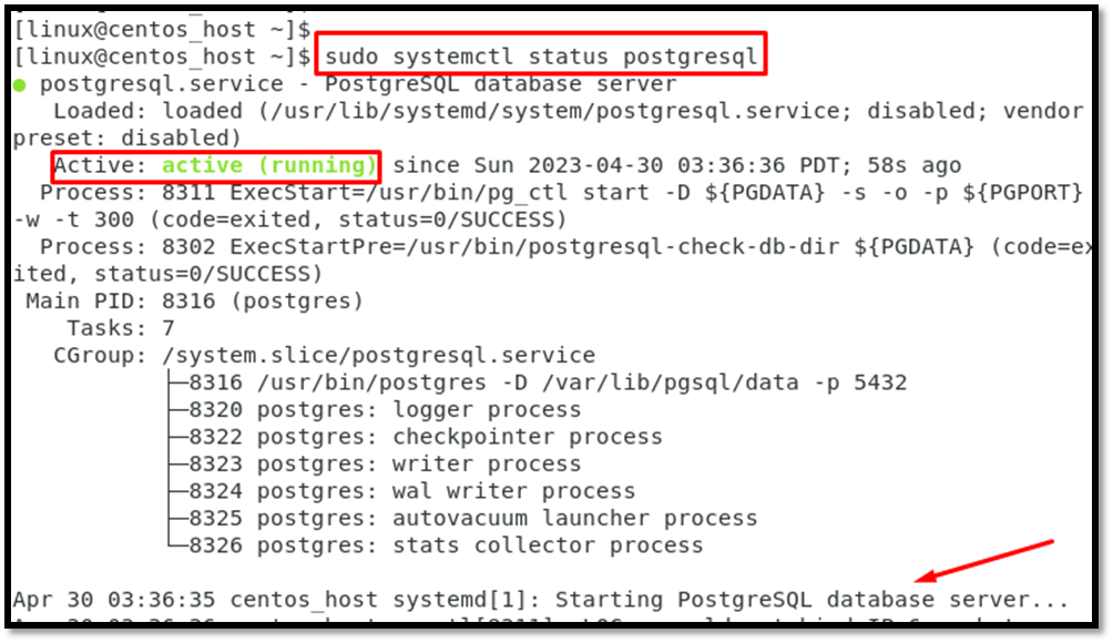 What are the Steps to Restart the PostgreSQL Server on CentOS 7 ...