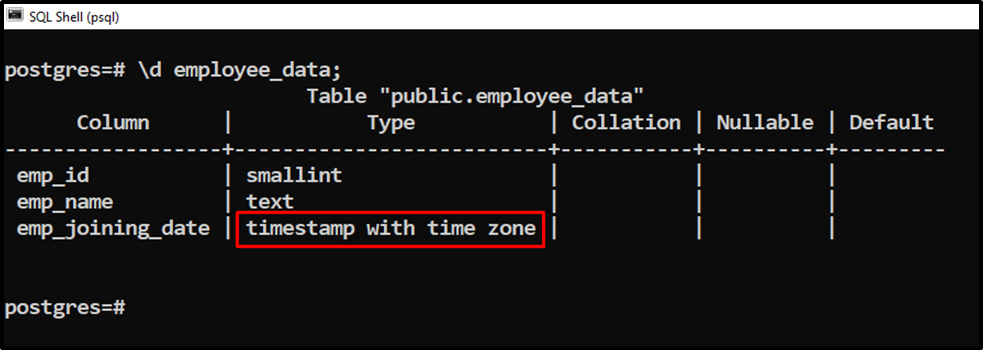 PostgreSQL TIMESTAMPTZ Timestamp With Time Zone Data Type 