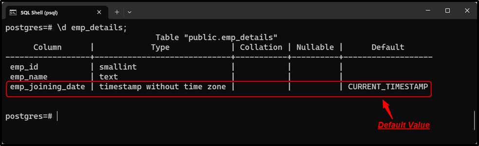 How To Set A TIMESTAMP As A Default Column Value In PostgreSQL 